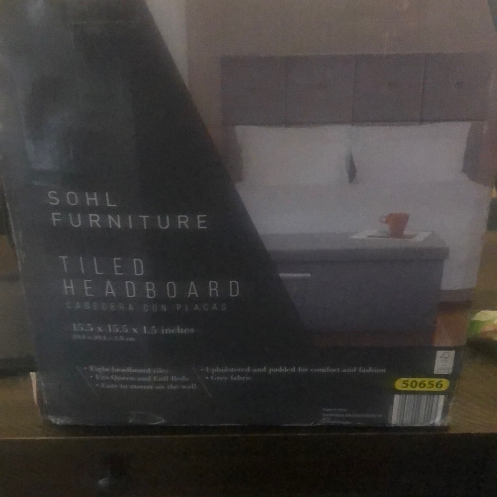 Sohl furniture tile headboard 15.5x15.5 x1.5inches